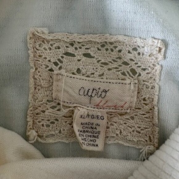 Cupio Blush Cream Asymmetrical Cowl Neck Top with Long Sleeves - Picture 4 of 4